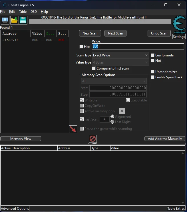 Cheat Engine: Finding CPL’s value in memory
